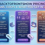 BackToFrontShow Pricing