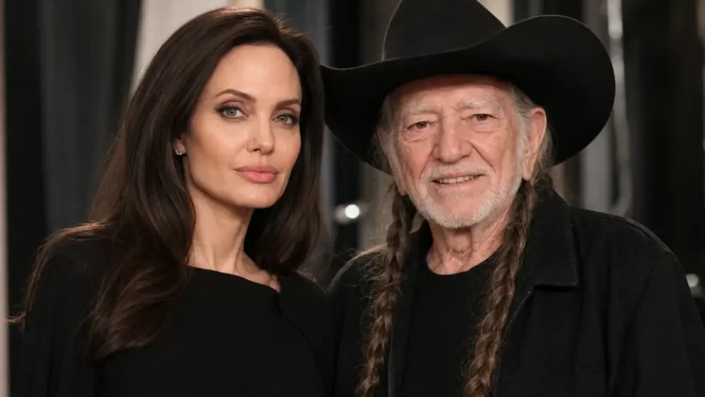 Willie Nelson and Angelina Jolie